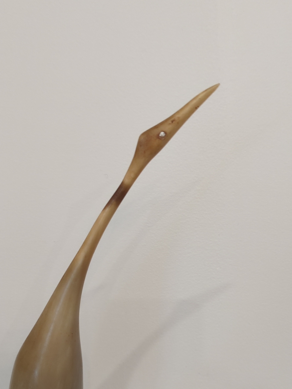 Vintage Carved Horn Crane or Egret Figurine - Picture 5 of 7